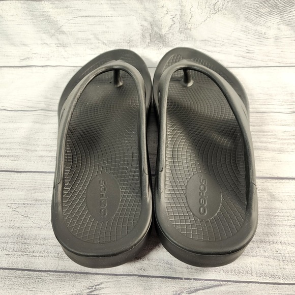 OOFOS OOriginal Black Recovery Sandals Mens 16 Womens 18 EU 49 Flip Flops Thong main image 5